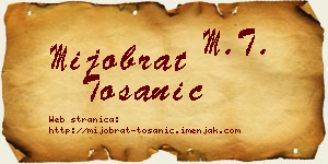 Mijobrat Tošanić vizit kartica
